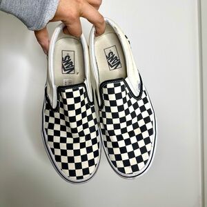 Vans Checkerboard Slip-On Sneakers - Black & White